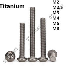 Titanium Hex Socket Bolts Button Head Screws M2 M2.5 M3 M4 M5 M6 - CN