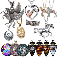 Equestrian Horse Pendant Animal Necklace Stallion Jewelry
