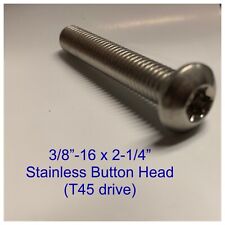 3/8-16 X 2 1/4 Stainless steel socket button head standard bolts 20pcs - Alliance - US"