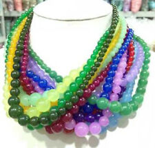 6-14mm Multicolor Gemstone Round Beads Jewelry Necklace 18 Inches AAA