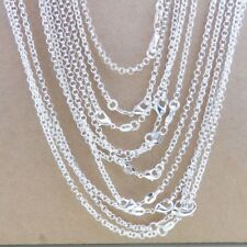 Bulk Silver Plated O" Chains Necklace 16-30Inch Jewelry findings for Pendant"