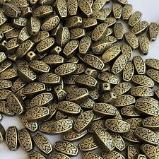 25X Antique Gold Beads 13.5mm Vintage style Acrylic Barrel Bead Jewellery Making