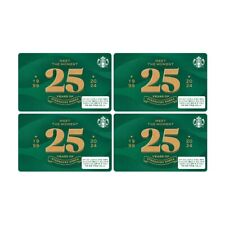 STARBUCKS KOREA 2024 25th Anniversary gift card X 4