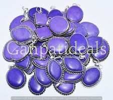 Charorite Gemstone 5 Pcs Wholesale Pendant 925 Silver Plated Jewelry