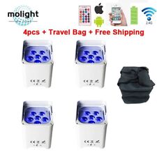 LED RGBWA+UV Battery Powered Wireless DMX DJ Par Up-Light Wall Washer Uplights - CN