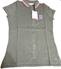 Tommy Hilfiger Polo Shirt Womens Medium Active Outdoor Ladies Slim fit Buttons