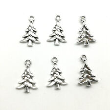 12/50/100pc christmas tree antique silver charms pendants jewelry DIY 21*14mm