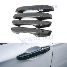 Carbon Fiber Look Door Handle Decoration Cover For Honda CR-V CRV 2017-2022