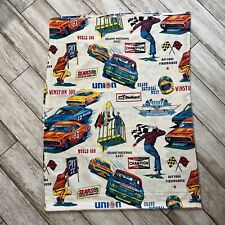 Vintage Automotive Sears NASCAR Race Car Themed Decor 102”X 76” Bed Spread 70’s