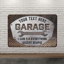 Custom Garage Sign Wrench Man Cave Gift for Men Metal Sign Auto 108120129008