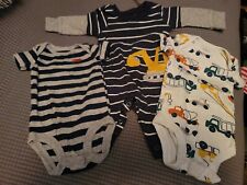 Baby Item Lot Trucks And Tractors Newborn One Piece Jumpsuit Lot Of 3