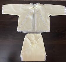 Vintage Baby Layette Handmade Cardigan and Diaper Cover 0-3 Months