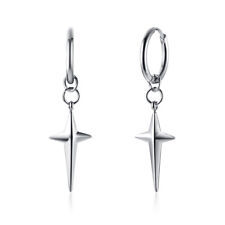 Punk Earrings Men Women Boys Stainless Steel Ear Stud Hoop Dangle Jewelry Gift