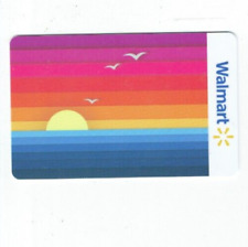 Walmart Gift Card - Rainbow Sunset on Ocean - 2022 - Collectible - No Value