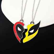 2PCS Deadpool Wolverine Best Friends Necklace During Cosplay Jewelry Gift