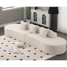 Modern Curved Combination Sofa w/3 Pillows Minimalist Sofa in Office Living Room - Mumbai - India