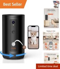 Smart Pet Camera Treat Tossing - 2-Way Audio, Night Vision for Remote Monitoring - Daytona Beach - US