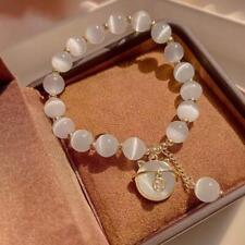 Moonstone Lucky Beads Cat Bracelet Attracting Wealth Women Fashion Jewelry Gift