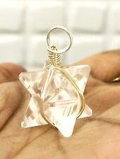 Beautiful Clear Quartz 1 Merkaba Star Pendant Crystal Fashion Jewelry Gift"
