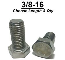 3/8-16 Stainless Steel Hex Cap Screw Bolt (All Sizes & Qty's) 18-8 / 304 Grade - Redding - US