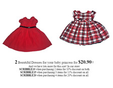 Baby Girl Elegant Dresses Bundle Lot (2 items) Ralph Lauren & Carter's 6M & 9M