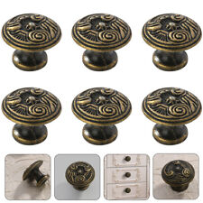 6 Pcs Vintage Door Knobs Furniture Metal Handle Cupboard Rivet Nut