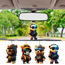 Bear Car Pendant Automotive Rear View Mirror Pendant Cute Bear Car Hang Ornament
