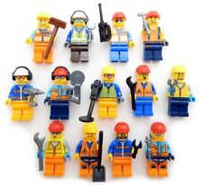 5 NEW LEGO RANDOM CONSTRUCTION WORKER +Mystery Tool MINIFIG LOT city town