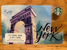 2016 Starbucks NEW YORK City card, Washington Square, No swipes, pin intact, NEW