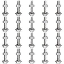 20 Set Stainless Steel Hex Head Screws Bolts Nuts Flat Lock Washers Thick Sta... - Lathrop - US