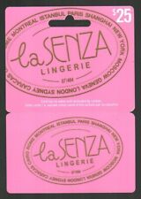 LA SENZA ( Canada ) Gold Logo on Pink ( 2013 ) Gift Card ( $0 - NO VALUE ) V2
