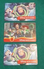 DISNEY GIFT CARDS 3x buzz / toystory NO CASH VALUE