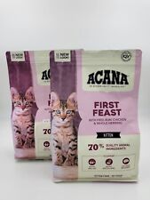 2 Bags ACANA Dry Cat Food for Kitten First Feast FRChicken and Whole Herring 4LB