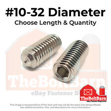 #10-32 Stainless Steel Cup Point Allen Socket Set Screw (Choose Length & Qty) - US