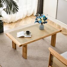Modern and Minimalist Rectangular Rattan Tabletop Side Table Rectangular Tables - Atlantic City - US