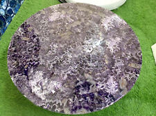 36 Amethyst Stone Side Coffee Table Cafeteria Hallway Handmade Furnitures Decor"
