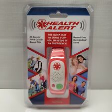New Health Alert Emergency 30 Second Voice Recorder Silicone Band in Red - Melrose Park - US