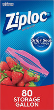 Ziploc Gallon Food Storage Bags, Grip 'N Seal Technology for Easier Grip, Open,