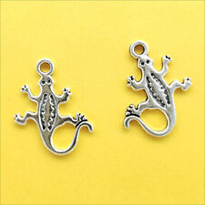 20/60/100pc retro Jewelry Making DIY small lizard alloy charm pendants 18x15mm