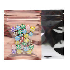 100x Ultra Clear Front & Orange Line Interior Zip Lock Bags 7x10cm 2.75x4in