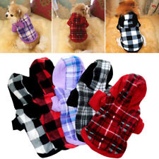 Warm Polar Fleece Plaid Dog Clothes Pet Hooded Casual Costume Sweatshirt * - Toronto - Canada
