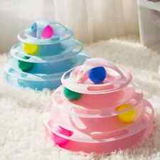Pet Cat Tower Kitten Play Balls Interactive Indoor Four-Layer round Training Toy - CN