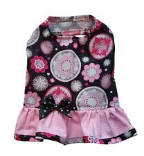 Pink Black Floral Medallions Ruffled Dog Shirt Puppy Pet Clothes 4xs - XXS - Toronto - Canada