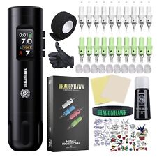 Dragonhawk X7 Wireless Tattoo Pen Kit Rotary Tattoo Machine 20Pcs Cartridges - Cleveland - US