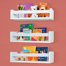 Home Experts YVM Set of 3 White Floating Shelves for Wall, Wall-Mounted Bookshel - Kearny - US