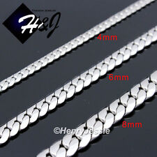 18-40MEN Stainless Steel 3/4/5/6/8mm Silver Miami Cuban Curb Chain Necklace*155"