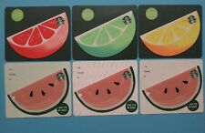 STARBUCKS GIFT CARDS 2019 CITRUS & 🍉 WATERMELON SERIES" 6 CARDS~POPULAR~NO $$"