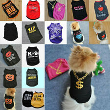 Small Dog Cat Puppy Vest T-Shirt Coat Summer Apparel Costumes Black Pet Clothes - Toronto - Canada