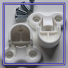 130527 X 2 ORIGINAL IKEA PAX Wardrobe Brackets Clips for Rail WHITE with screws