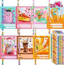28 Packs Valentines Day Gift Cards with Pencils, Valentine??s Party Favor